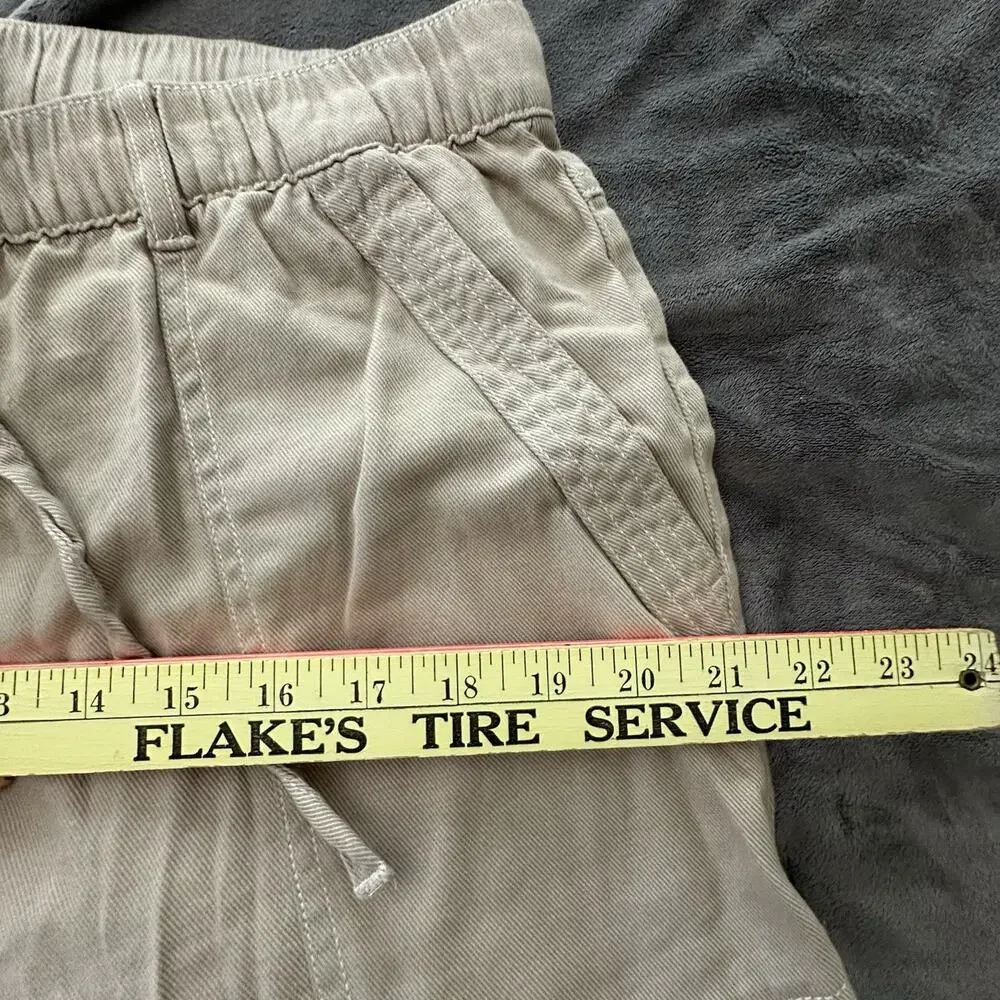 Habitual Pants Womens Large Beige Khaki Cargo Wide Leg Baggy Minimalist - Picture 9 of 13